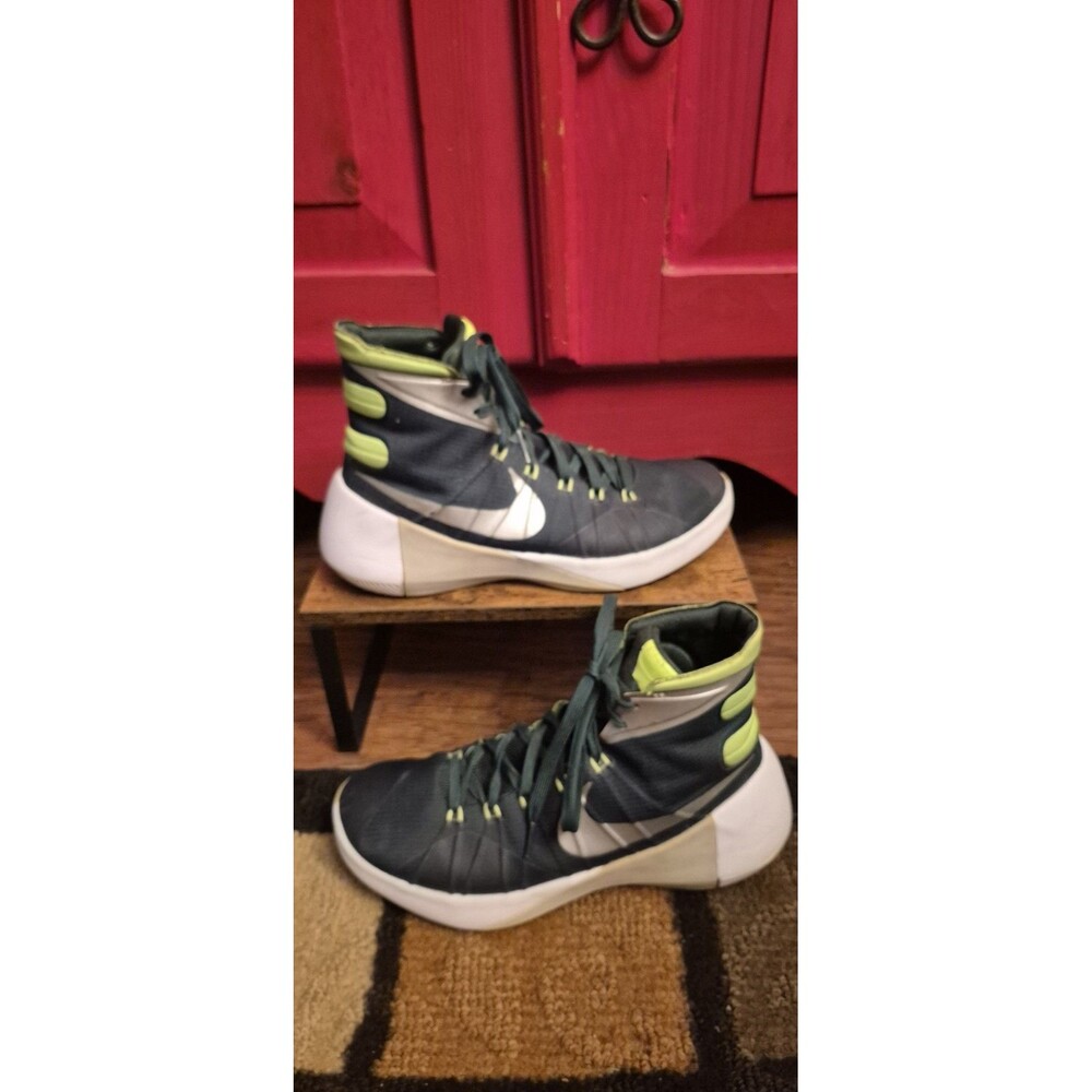 Nike Hyperdunk 9.5 2015 TB Womens Basketball Shoes Green Silver 749885-303 High